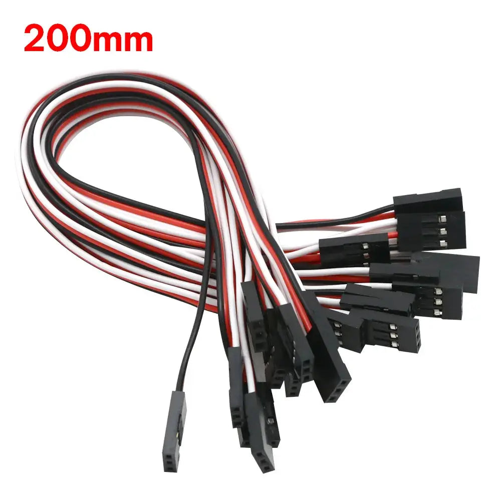 10pcs 100mm 150MM 200MM 300MM 500MM Servo Extension Cord Male to Male for JR Plug Servo Extension Lead Wire Cable 10cm by InterCyprus Trading Ltd