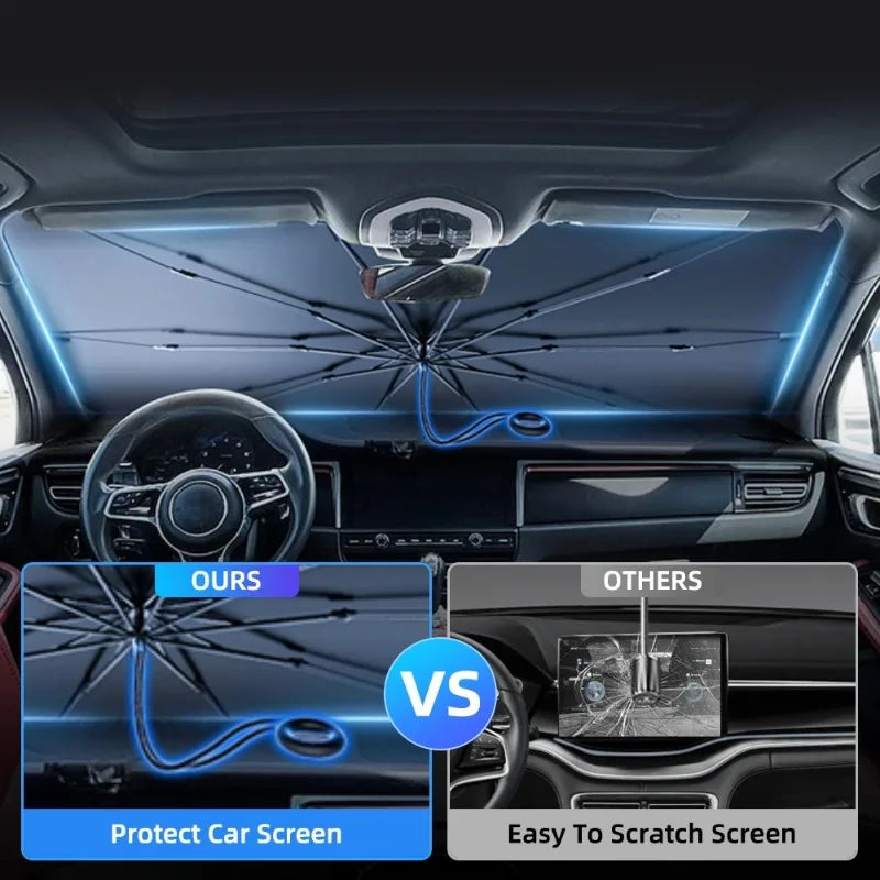 2024 Premium Car Windshield Sun Shade Umbrella for Ultimate UV Protection and Heat Control