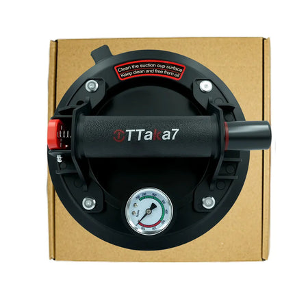 Vacuum Suction Cup 8 Inch 250kg &ndash; Real-Time Pressure Gauge black