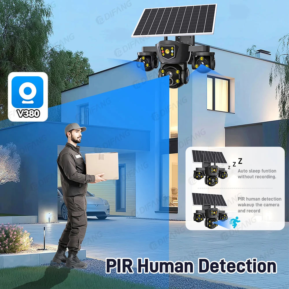 DIFANG V380 Pro Solar Camera &ndash; 4G SIM And Solar Power