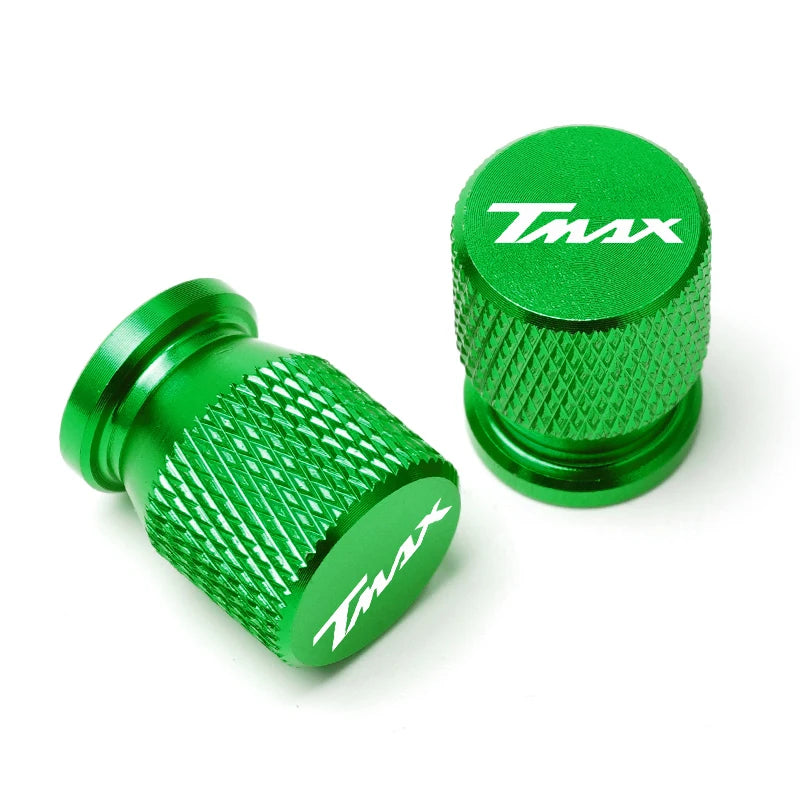 Yamaha TMAX CNC Aluminium Tire Valve Caps (2008-2023) Green