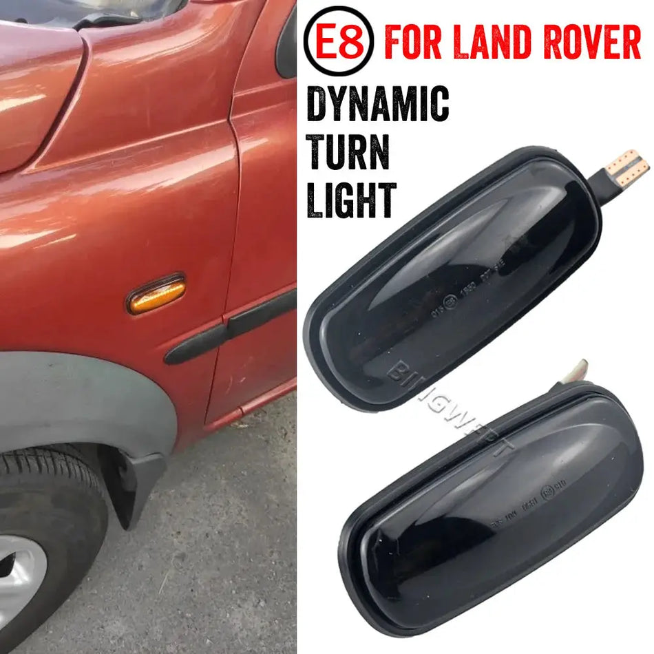 2PCS Dynamic Flowing LED Side Marker Light For Land Rover Discovery 2 1999-2004 Defender Freelander 1 2002-2005 by InterCyprus Trading Ltd