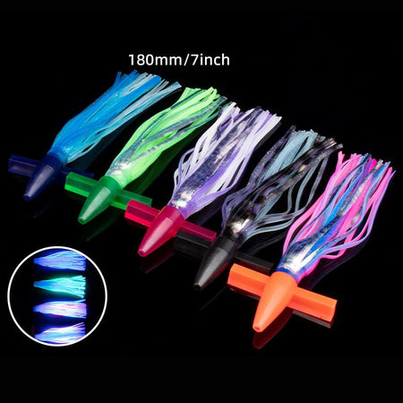 18cm/23cm Trolling Skirt Tuna Lures - Biomimetic Squid Bait for Sea Fishing