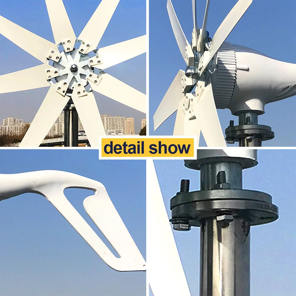 2000W SMARAAD Horizontal Axis Wind Turbine Generator for Home Use