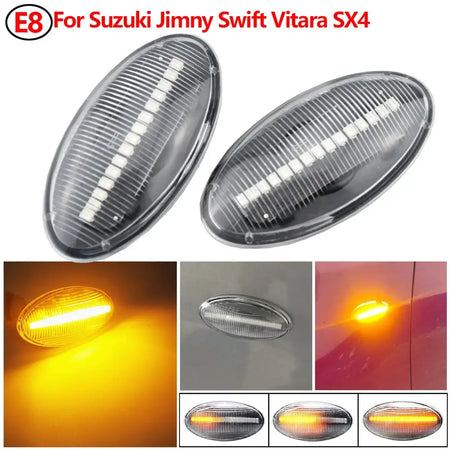 2PCS Dynamic LED Side Marker Turn Signal Lights Indicator Amber Repeater Car Lights For Suzuki Swift Jimmy Vitara SX4 by InterCyprus Trading Ltd