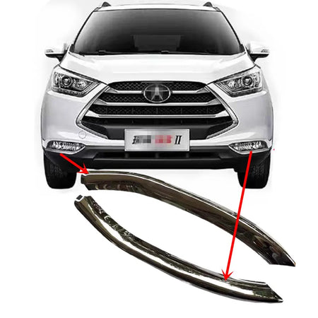 Silver Front Bumper Trim Strips for JAC Refine S3 JS3 T50 by InterCyprus Trading Ltd