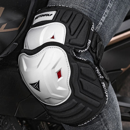CSHWISDOW Shockproof Adjustable Knee Pads for Motorcycle Racing