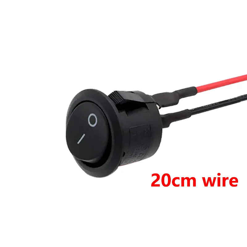 5Pcs Mini Rocker Switch &ndash; Reliable Control for DIY Projects Round Black / 5pcs