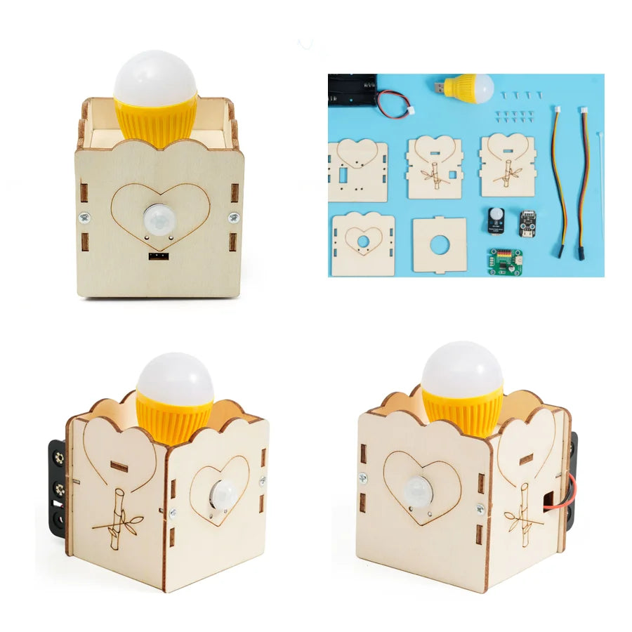 DIY Human Body Sensor Desk Lamp Model STEM Kit Learning Toy