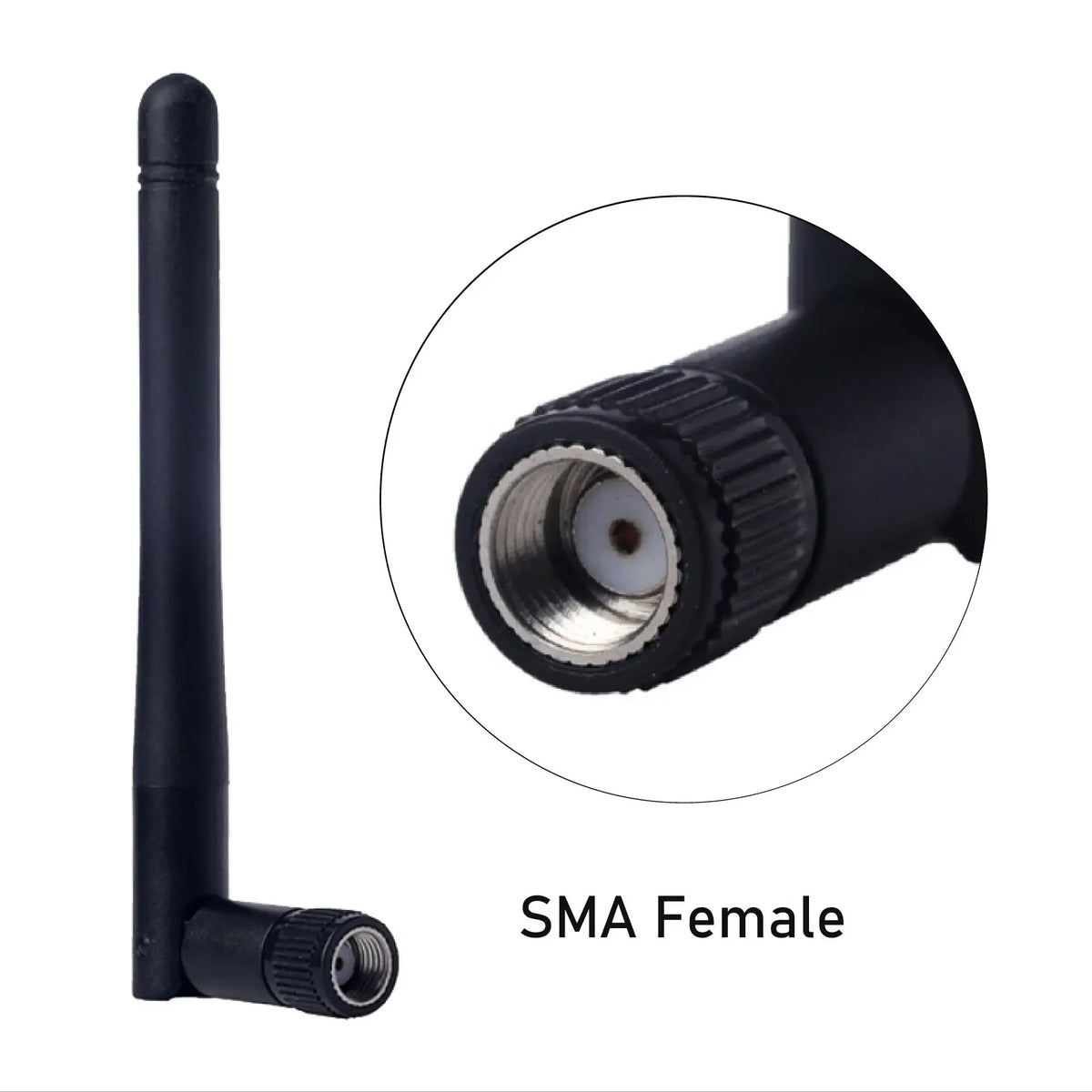 SMA Needlefree Antenna Replacement - High Gain 3dBi 2.4GHz SMA Female / 4PCS