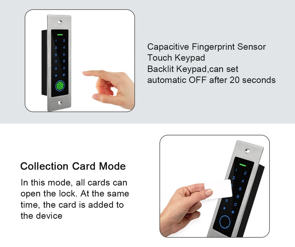 EF4-EM-W &ndash; Waterproof 125KHz Standalone Fingerprint Keypad