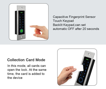EF4-EM-W &ndash; Waterproof 125KHz Standalone Fingerprint Keypad