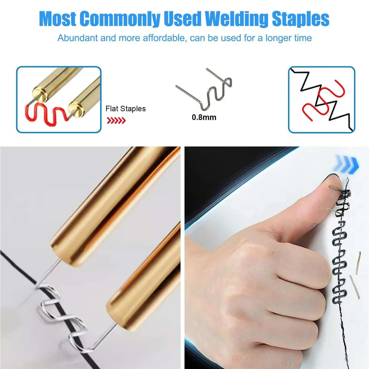 Car Bumper Repair Kit - Plastic Welding Hot Stapler for Auto Sheet Metal