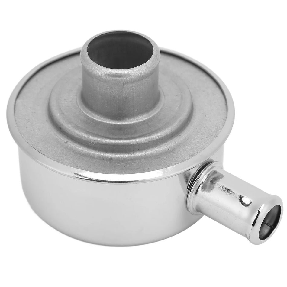 Coperchio valvola rotondo per Chevy SBC BBC e Ford SBF 350 con tubo di ventilazione, Cromo