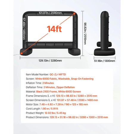 Inflatable Projector Screen 14 To 20 Ft Outdoor 14FT / Poland