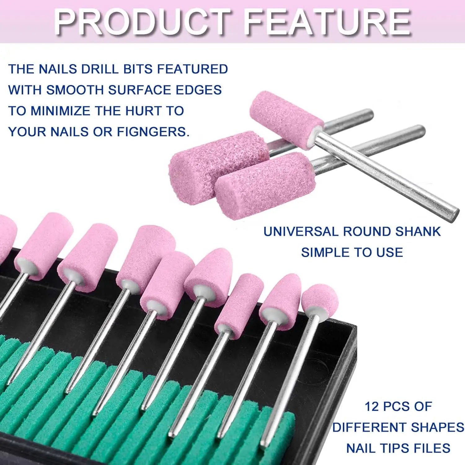 YIKOOLIN DMT Nail Drill Bits Set - Multi Size 12-30