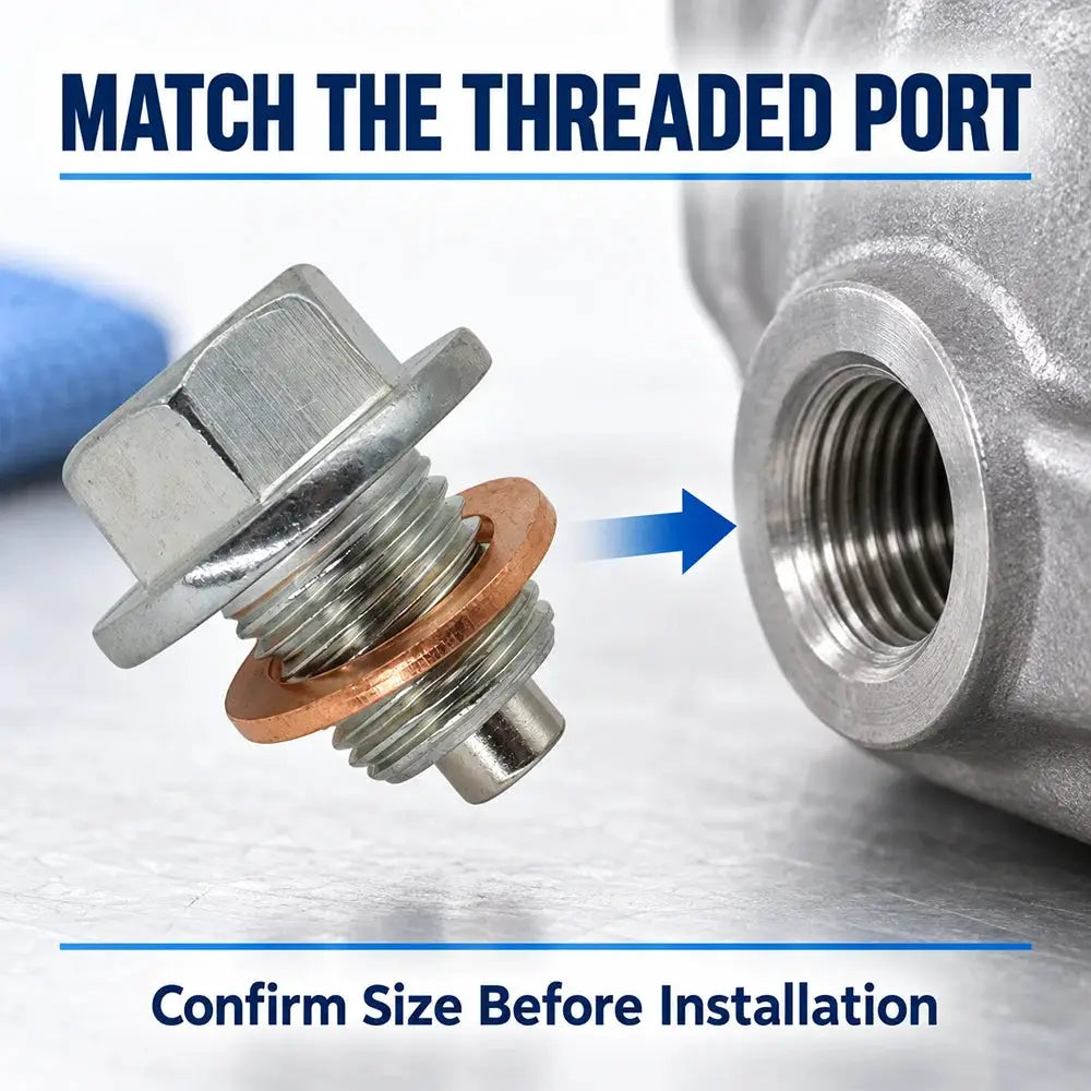 Magnetic Oil Drain Plug with Sealing Washer for Toyota Camry RAV4 by InterCyprus Trading Ltd