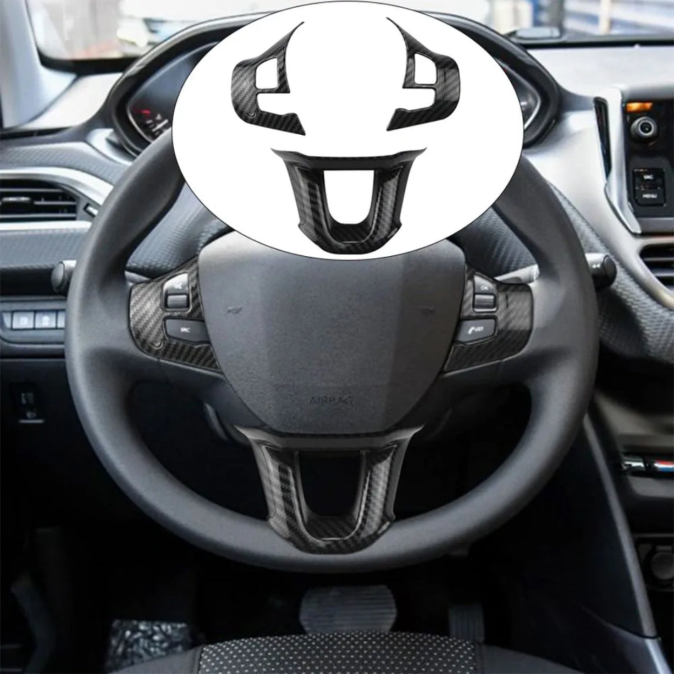 Vairo mygtuko panelės dangtelis chromo apdaila Peugeot 2008 ir 208 (2014–2018)