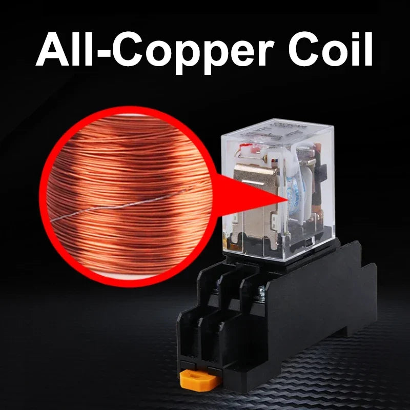 10PCS Miniature Control Relays &ndash; Versatile Compatibility for AC and DC Systems