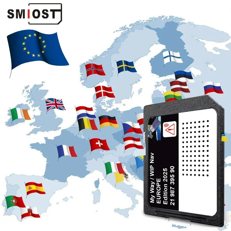 2025 Navigation SD Card 16GB &ndash; EU Morocco Map Upgrade