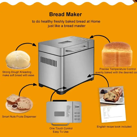 220V Fully Automatic 650W Bread Maker Dough Fermentation