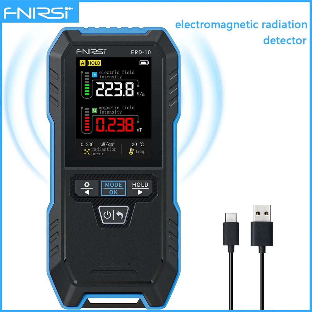 FNIRSI ERD-10 Electromagnetic Radiation Detector &ndash; Accurate Household Appliance Safety Monitor ERD-10