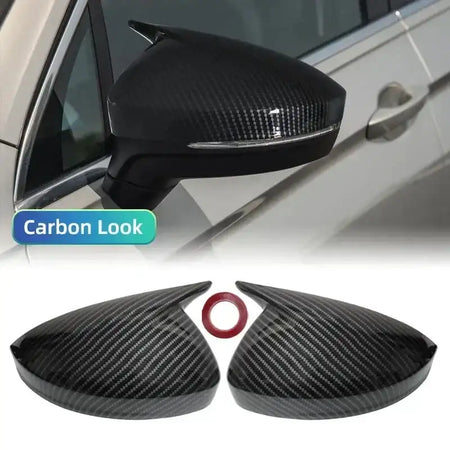 1 Pair Rear View Mirror Cover for Tiguan 2017 2022 Trim Caps Carbon Look