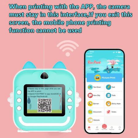 ZWN 1080P HD Instant Print Digital Camera for Kids with 32G Memory Card