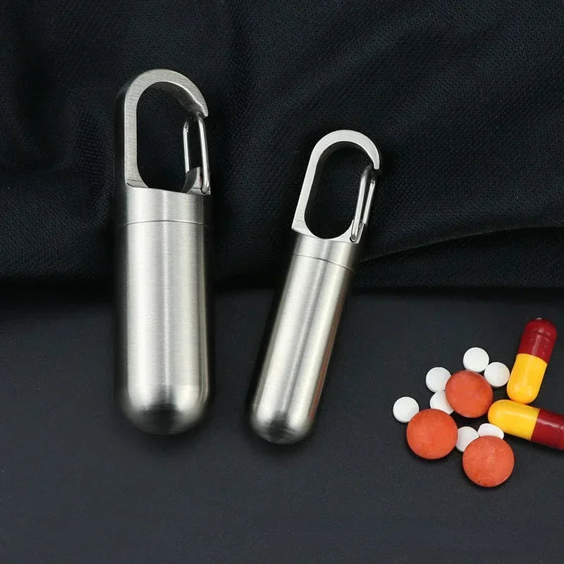 Waterproof Stainless Steel Pill Box - Portable, Durable, and Ideal for Camping, First Aid, and Travel