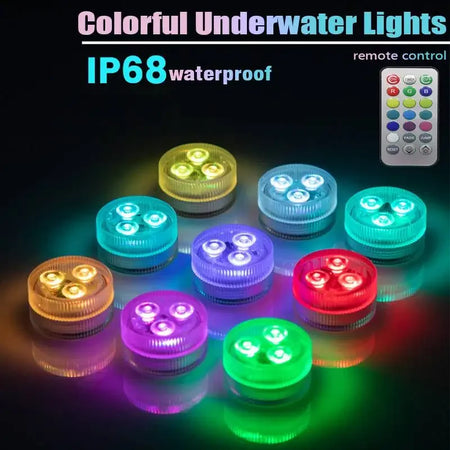 Remote Control CoSubmersible 3 LED Underwater Light &ndash; RGB