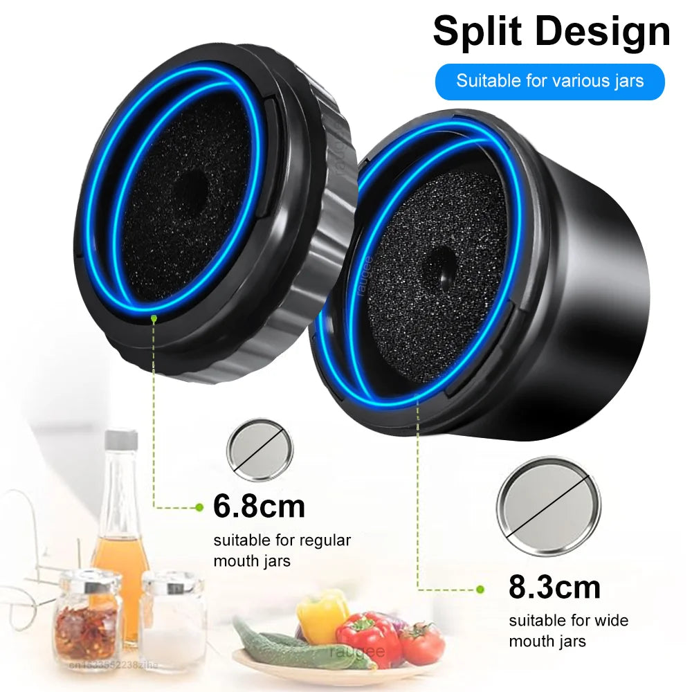 Electric Jar Vacuum Sealer Cordless Jar Kit &ndash; Two Jar Sizes