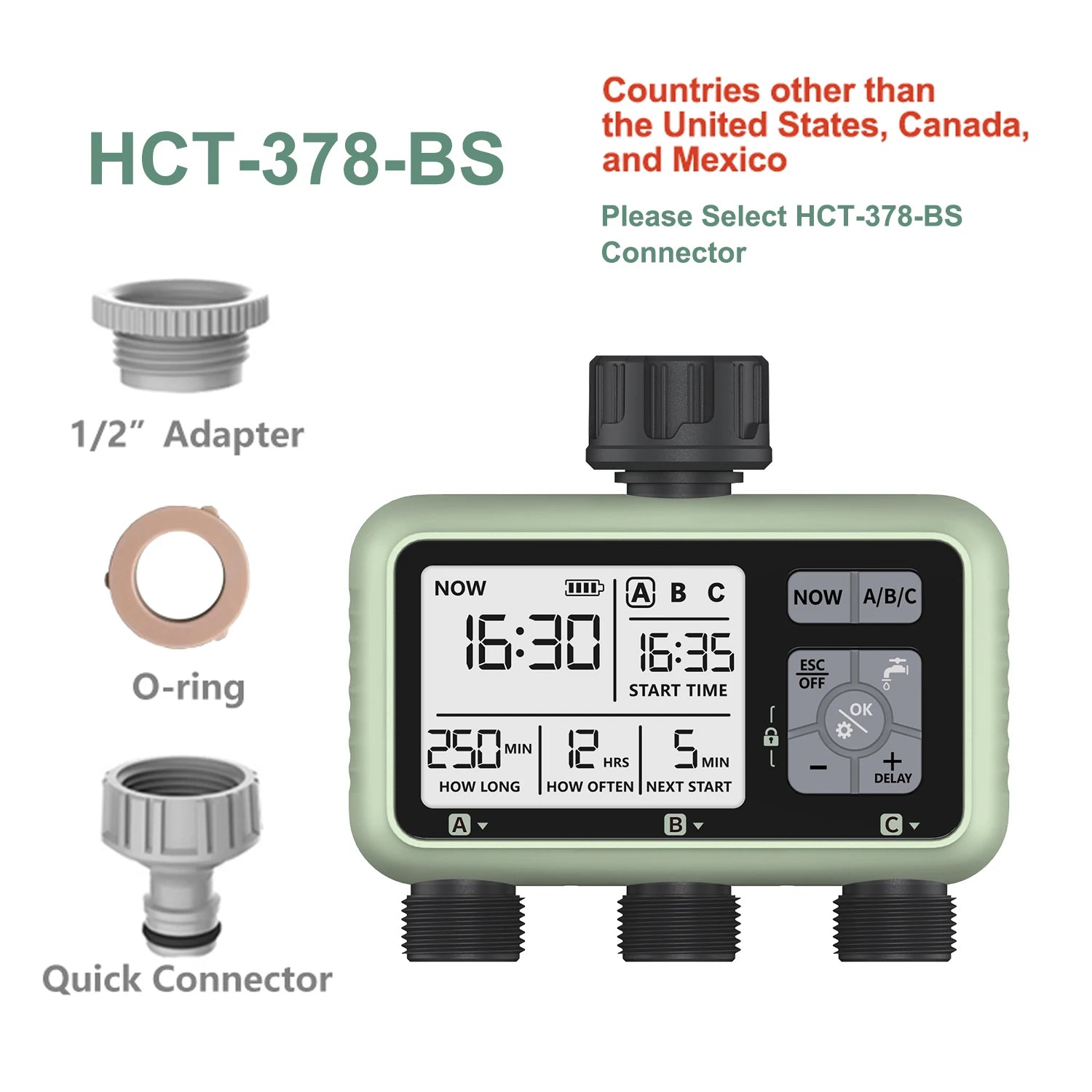 Eshico HCT-378 Garden Timer &ndash; Smart Triple Irrigation POP4-HCT-378-BS / CHINA