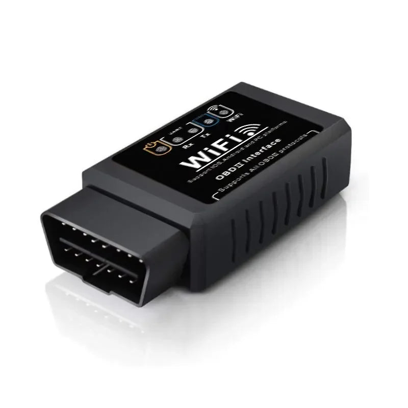 OBD2 WIFI ELM327 V1.5 Scanner &ndash; Wireless OBD II Code Reader black