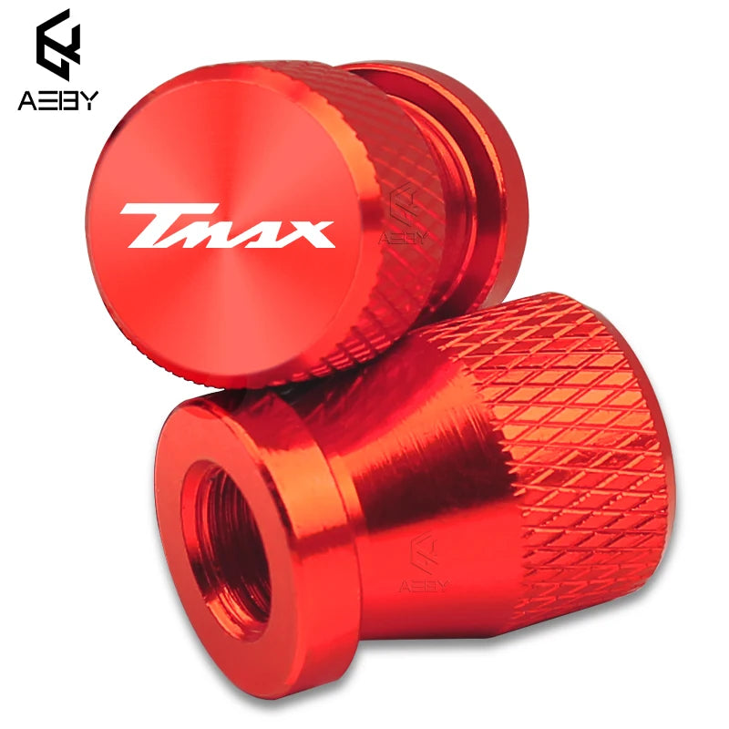 Yamaha T-Max 500 Aluminium Alloy Valve Stem Caps - 2PCS red