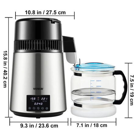 Stainless Water Distiller 4 L 5 Stage Filtration Silver / Poland