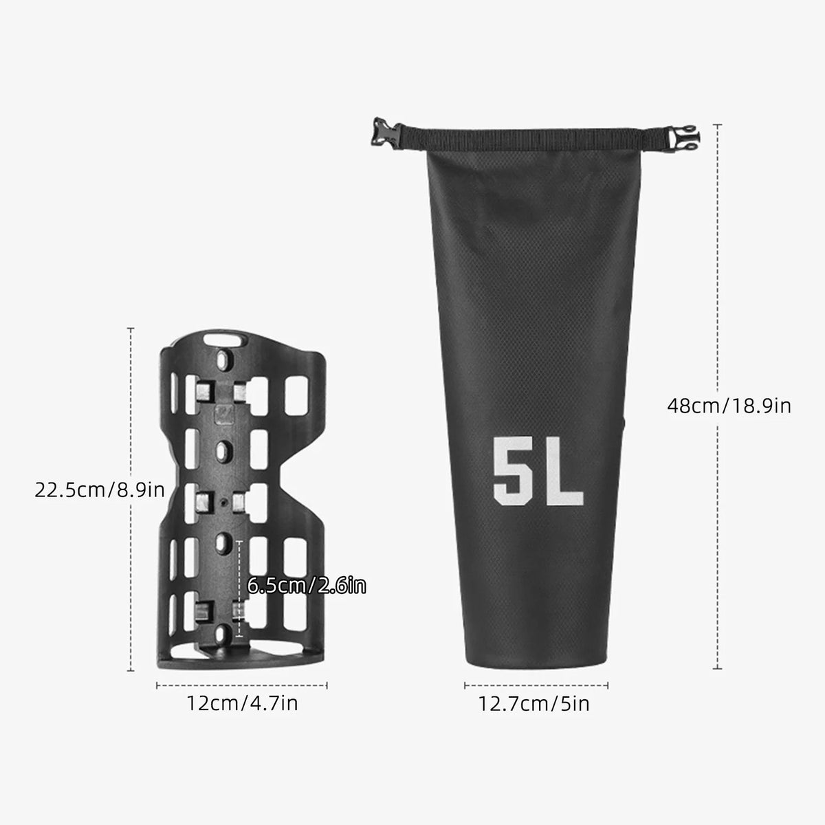 Bike Fork Bag Rainproof 5L &ndash; Sturdy Base and Easy Install