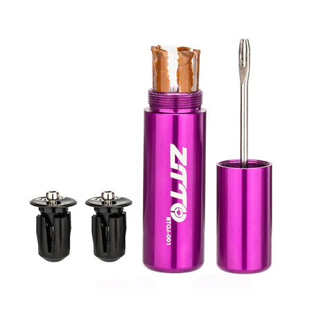 Bike Tubeless Tire Plug Tool Kit - Sets 5 Repair Strips