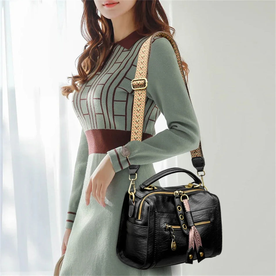 Women Soft Leather Top-Handle Bag with Microfiber Synthetic Leather, Luxury Designer Large Tote for Everyday Use