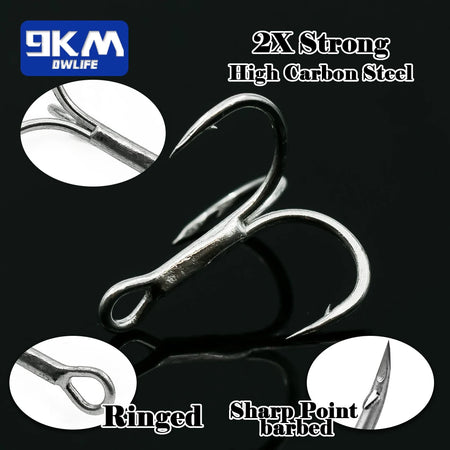 High-Performance Fishing Treble Hooks for Saltwater &amp; Freshwater