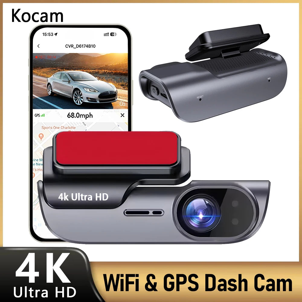 Kocam Dash Cam 4K &ndash; Ultra Clear Night Vision and 24H Parking Monitor