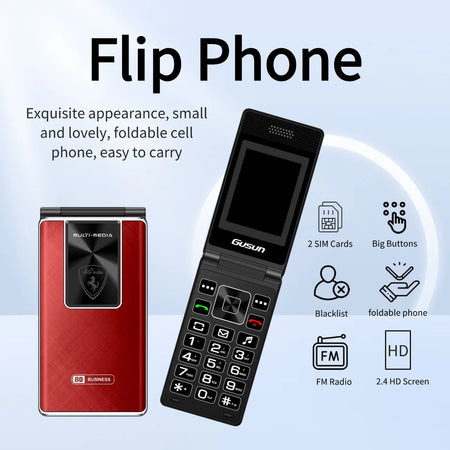 2G GSM Cheap Flip Push-Button Phone For Elderly &ndash; Loud Voice