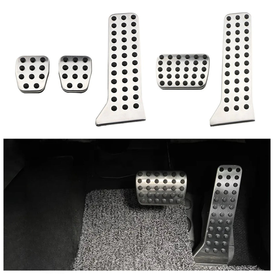 Pedal Covers for Mazda 3 2014-2017 and Mazda 6 Axela, Stainless Steel and Rubber