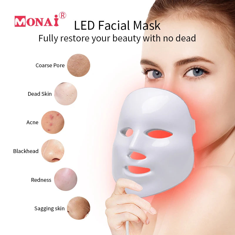 MONAI Red Light Therapy LED Mask &ndash; Whitening And Radiance