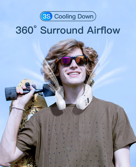 2025 Wearable USB Rechargeable Air Conditioner - Portable 3-Mode Neck Fan &amp; Cooler