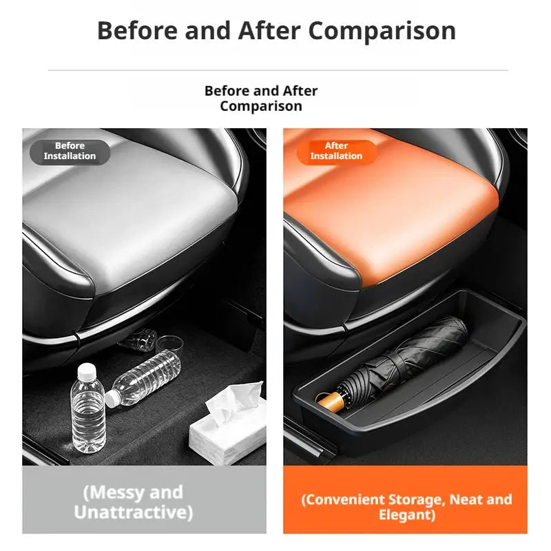 ABS Under Seat Storage Box With Quick Install Car Organizer by InterCyprus Trading Ltd