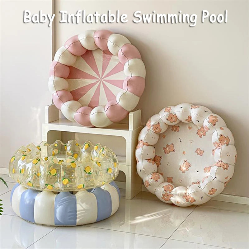 Baby PVC Inflatable Pool - Portable Toddler Pool Outdoor Play