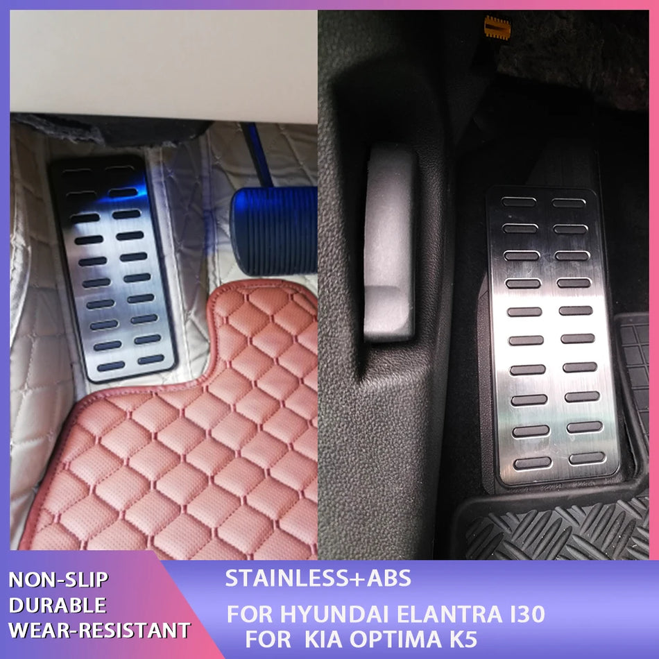 Kryt pedálu pro opěrku nohou z nerezové oceli pro Hyundai Creta, protiskluzový, odolný interiérový doplněk