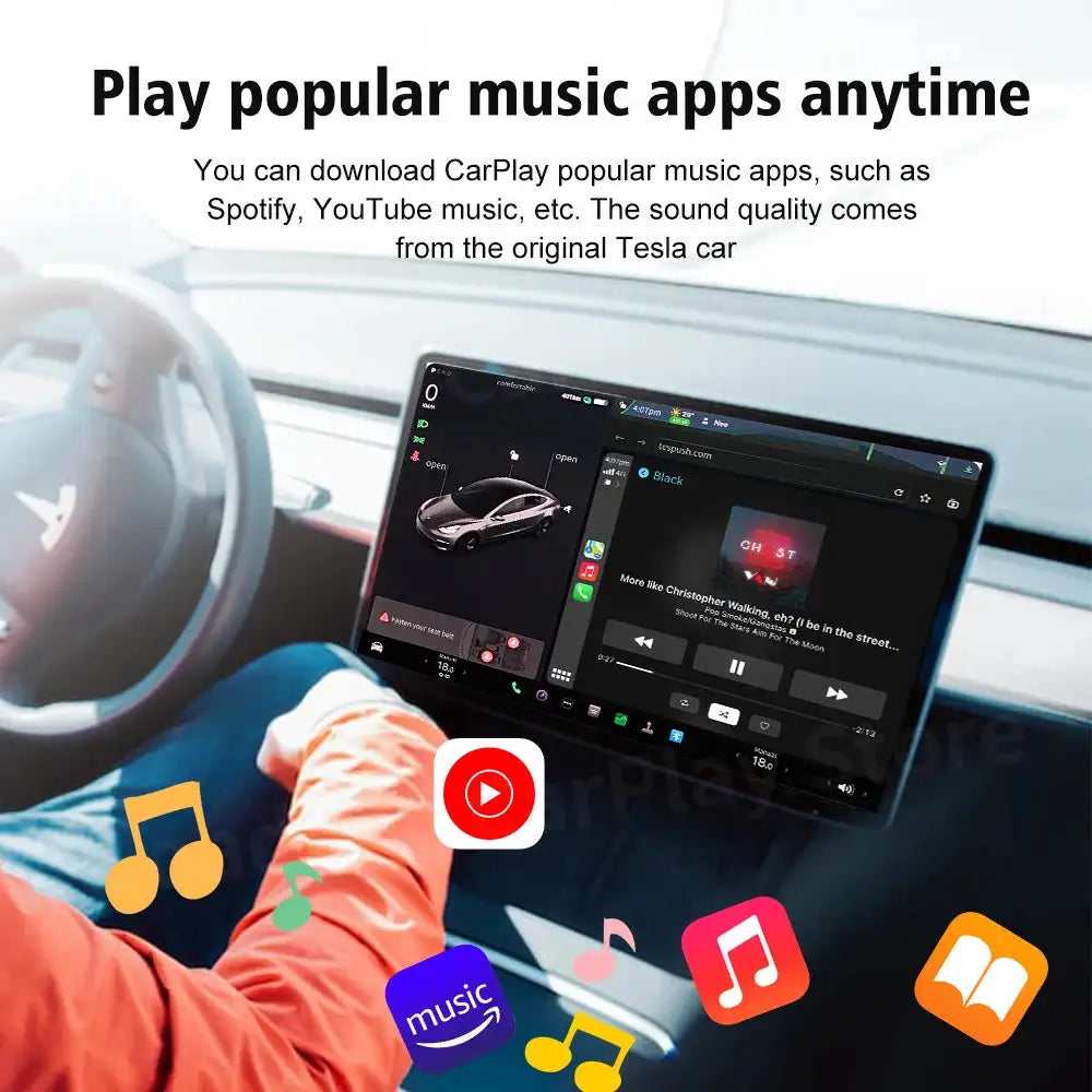 CarlinKit Wireless CarPlay Android Auto for Tesla Models