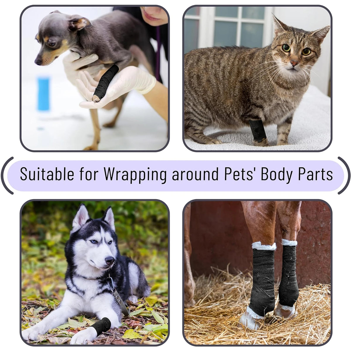 Self-Adhesive Elastic Bandage Wrap for Sports &amp; Tattoo Protection