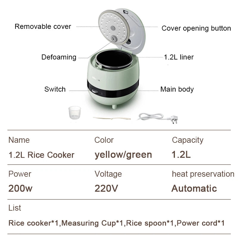 Compact 1.2L Electric Rice Cooker